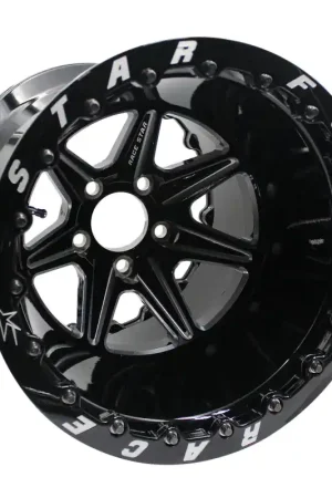 Race Star 72 ValStar 15x8 / 5x4.50BC / 5.5BS / 3.07in CB / Black w/Machined Accents Wheel Free Delivery