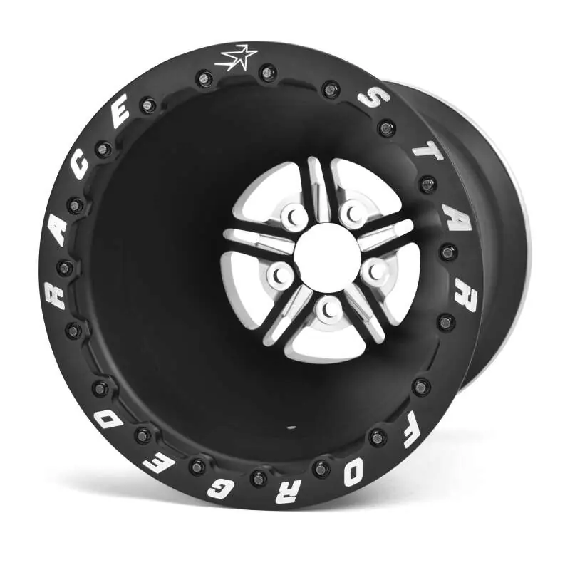 Sale Race Star 63 Pro Forged 15x14 DBL Sportsman 5x5.00 BC / 5.00 BS Wheel - Black Anodized/Machined