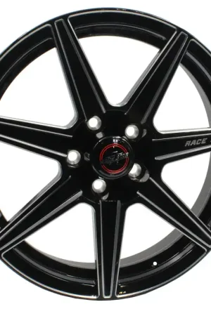 Race Star 72 ValStar 17x4.5 / 5x4.50BC / 2BS / 3.072in CB / Black w/Machined Accents Wheel Money Back Guarantee