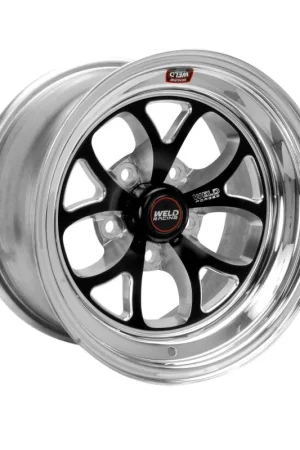 Weekend Sale Weld S76 15x14.33 / 5x4.75 BP / 3.5in. BS Black Wheel (Medium Pad) - Non-Beadlock