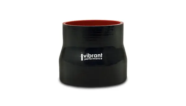Affordable Vibrant Silicone Reducer Coupler 1.625in ID x 1.375in ID x 3.00in Long - Black