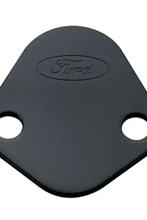 Ford Racing Fuel Pump Block Off Plate - Black Crinkle Finish w/ Ford Oval Trusted Brand