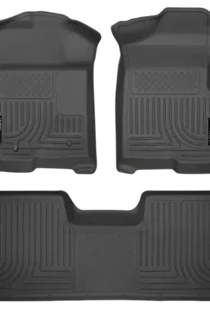 Husky Liners 09-12 Ford F-150 Super Crew Cab WeatherBeater Combo Black Floor Liners Direct From Factory