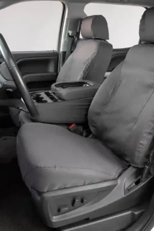 Must Have Covercraft 22-23 GMC Hummer Polycotton SeatSaver Custom Front Row Seat Covers - Grey