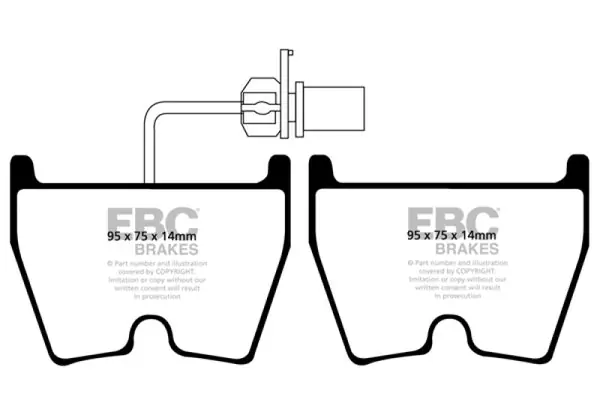 EBC 06-09 Audi RS4 4.2 (Cast Iron Rotors) Redstuff Front Brake Pads Discount