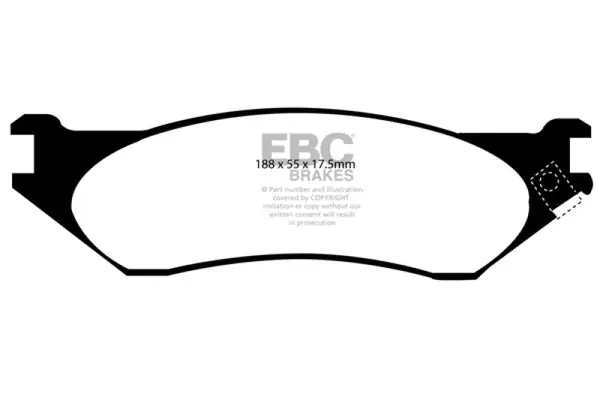 EBC 00-01 Dodge Ram 1500 (4WD) Pick-up 3.9 Extra Duty Front Brake Pads Free Delivery