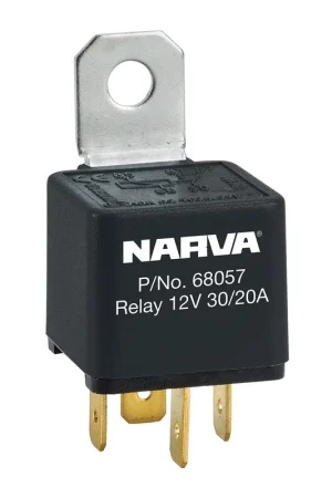 Worldwide Shipping Narva 68057BL 12V 30A\\/20A Change-Over 5 Pin Relay – Reverse Pin With Resistor -