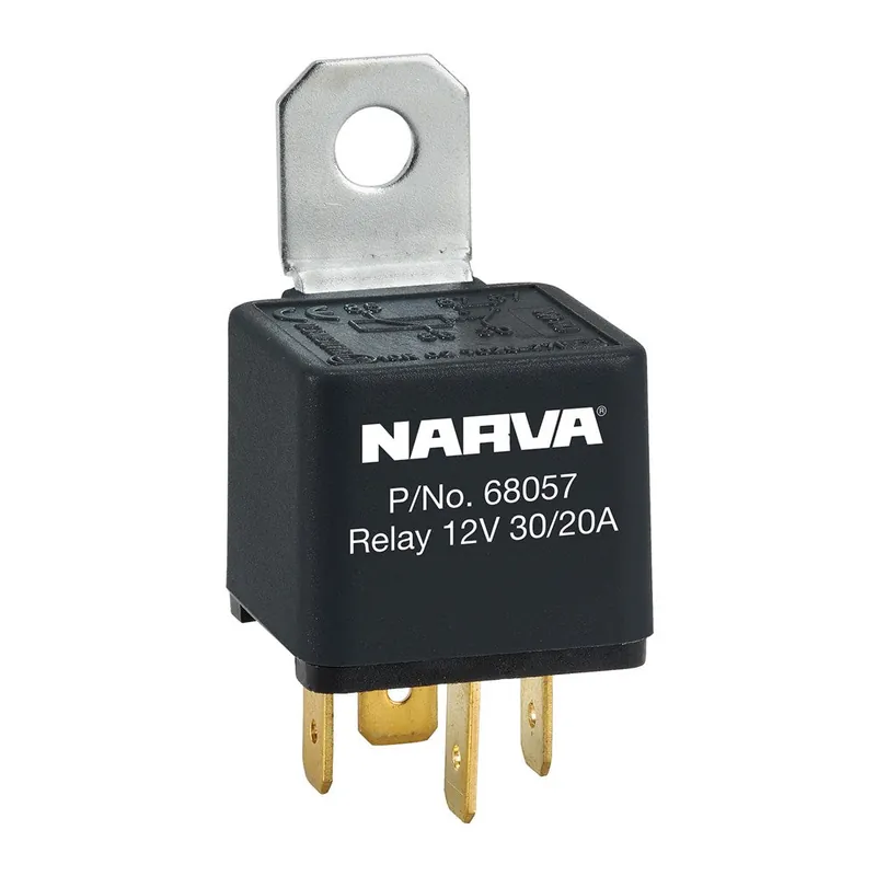 Worldwide Shipping Narva 68057BL 12V 30A\\/20A Change-Over 5 Pin Relay – Reverse Pin With Resistor -