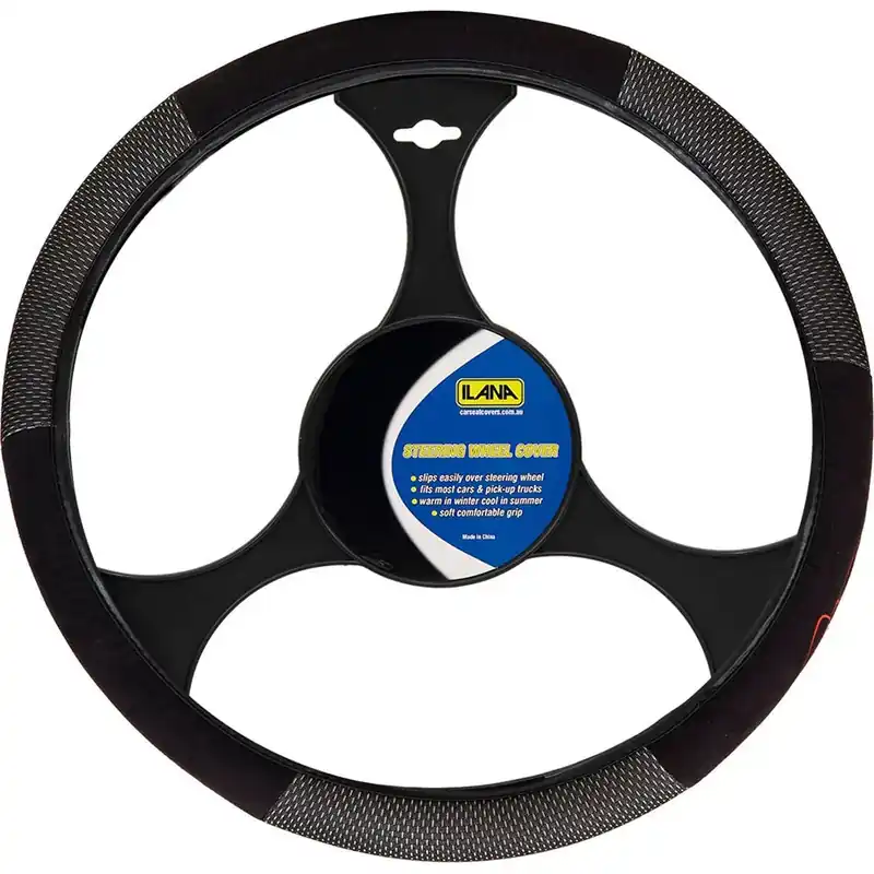 Ilana Steering Wheel Cover Nova Black - NOVSWCBLK (Pickup Only) Direct From Factory