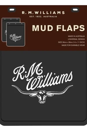 RM Williams Mud Flap Pair Black \\/ White Size E - MDRMWE Time-Limited