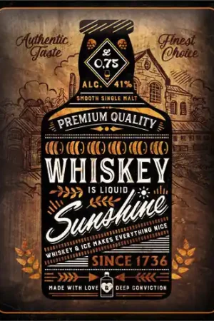 Nostalgic Art 30 x 40cm Metal Sign Whiskey Sunshine 23281 - 5123281 Secure Checkout