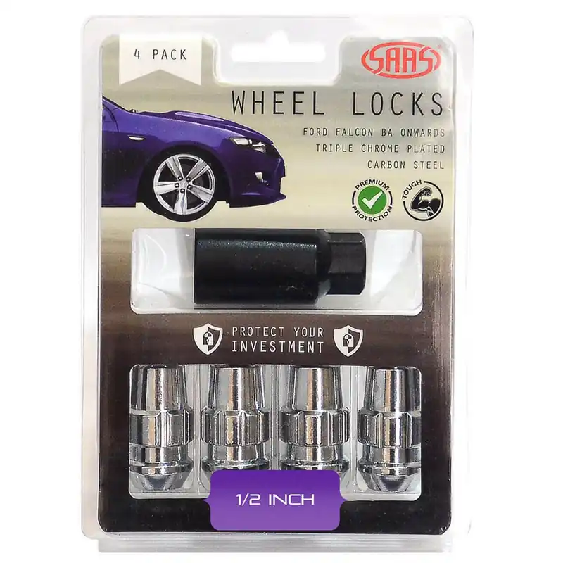 SAAS 924421 Lock Nuts Splined Acorn Bulge 44mm 1\\/2 Pk 4 Falc BA Get Yours