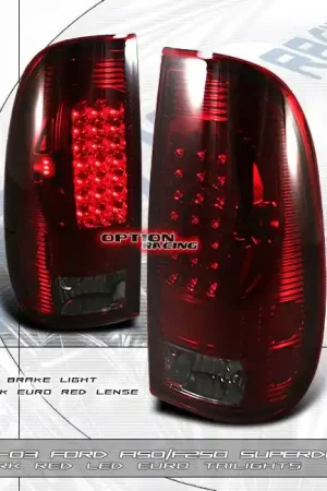 Euro Red Smoked LED Taillights Big Sale