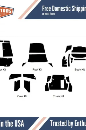 Insulation Sound Deadener Kit for 1949-1951 Ford Coupe Acoustishield Complete Worldwide Shipping