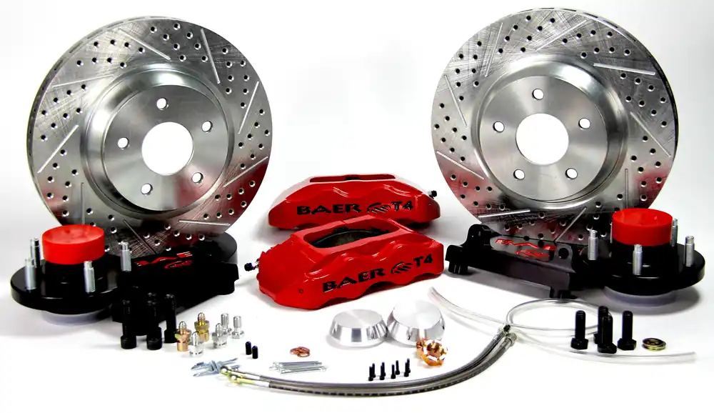 Baer Brakes 4261289HO-1X Baer Brakes 13" Track4 Front Brake Kit, Hugger Orange, Slot, Std. Studs Trusted Brand