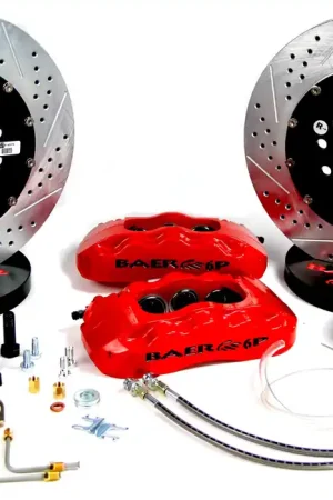 Instant Buy Baer Brakes 4261347HO-11 Baer Brakes 14" Pro+ Front Brake Kit, Hugger Orange, Slot, ARP Studs