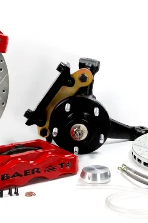 Baer Brakes 4301397FR-X1 Baer Brakes 13" Track4 Front Brake Kit, Fire Red, SDZ, ARP Studs Original