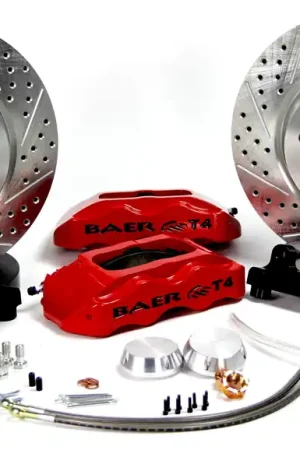 Money Back Guarantee Baer Brakes 4261297R Baer Brakes 13" Track4 Front Brake Kit, Red, SDZ, Std. Studs