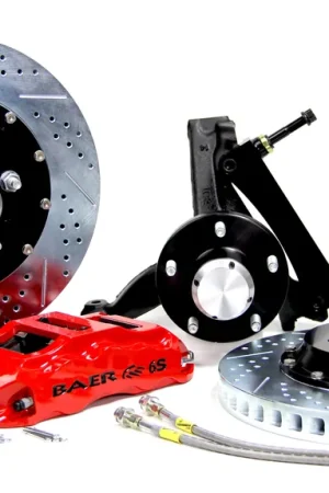 Baer Brakes 4301089HO-1X Baer Brakes 14" Extreme+ Front Brake Kit, Hugger Orange, Slot, Std. Studs Clearance