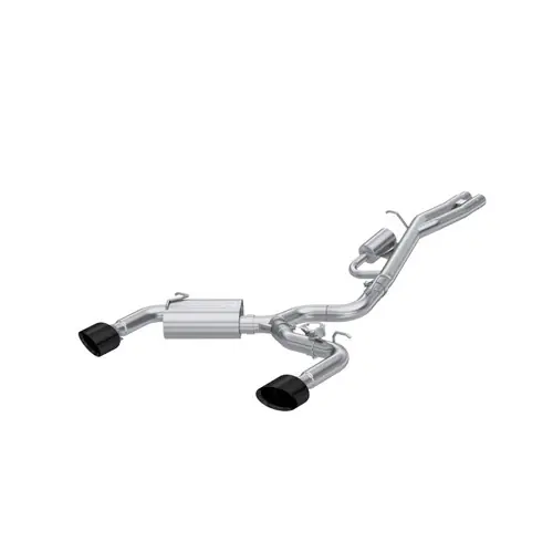 MBRP 2017-2020 Audi RS3 2.5T T304 SS 3in Street Cat-Back Dual Split Rear w/ Oval Black Chrome Tips - S46103BC Certified