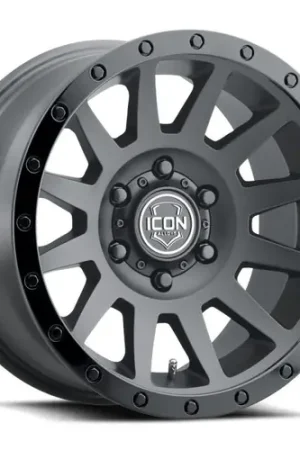 ICON Compression 17x8.5 6x5.5 0mm Offset 4.75in BS 106.1mm Bore Double Black Wheel Don’t Miss Out
