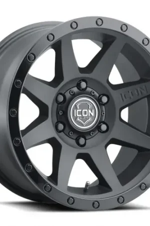ICON Rebound 17x8.5 5x5 -6mm Offset 4.5in BS 71.5mm Bore Double Black Wheel Big Sale
