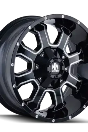 Buy Direct Mayhem 8103 Fierce 20x9 / 6x135 BP / 0mm Offset / 106mm Hub Black w/ Milled Spokes Wheel