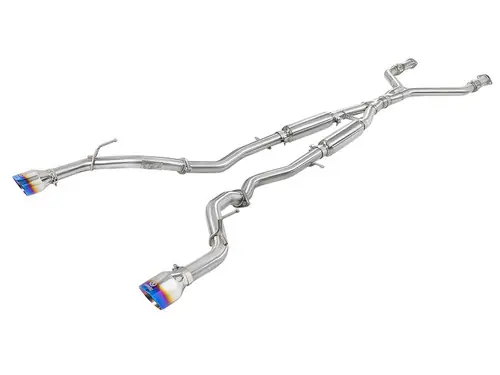 aFe Takeda 2.5in 304 SS Cat-Back Exhaust System w/ Blue Flame Tips 16-18 Infiniti Q50 V6-3.0L (tt) - 49-36132NM-L Editor’s Pick