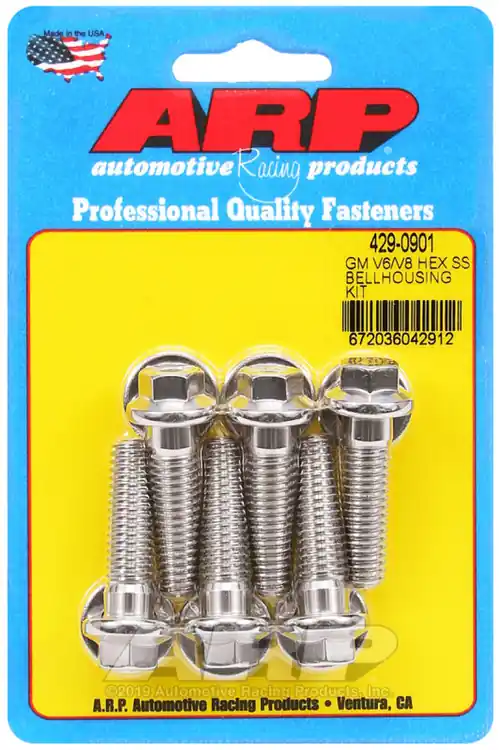 Time-Limited ARP GM V6/V8 SS Hex Bellhousing Bolt Kit - High-Strength Engine Mounting Hardware