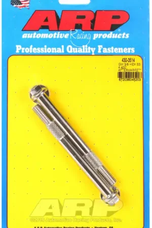 ARP GM 3/8 Inch x 4.4 Inch Hex Stainless Steel Starter Bolt Kit Final Sale