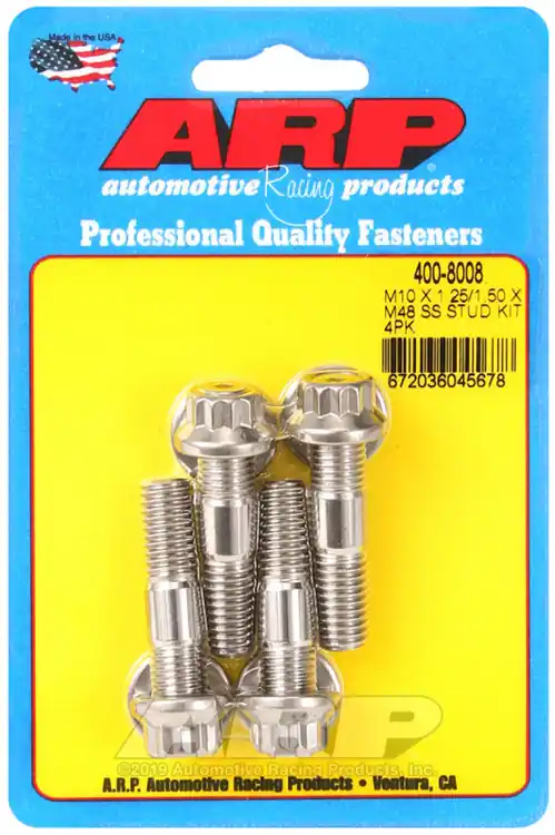 ARP M10 x 1.25/1.50 x 48mm Broached Stud Kit (4 Pieces) - High-Performance Automotive Fasteners Sale