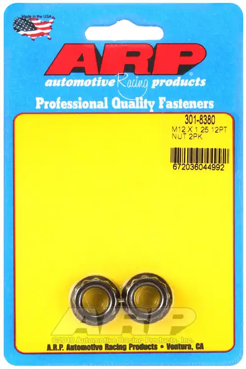ARP M12 x 1.25 (5/8 Inch Width) 12-Point 2-Piece Nut Kit for Automotive Applications Reduced Price