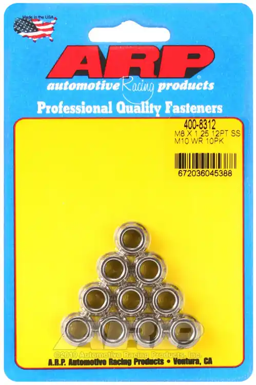 ARP M8 x 1.25 12pt Stainless Steel Nut Kit for Automotive Applications Free Returns