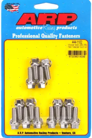 ARP Mopar 340-360 SS Hex Header Bolt Kit - High-Strength Fastening Solution Free Returns