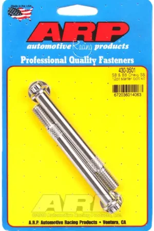 ARP SB and BB Chevy 3/8 Inch 12 Point Stainless Steel Pro Stock and Hi-Torque Starter Bolt Kit - 430-3501 Best Price