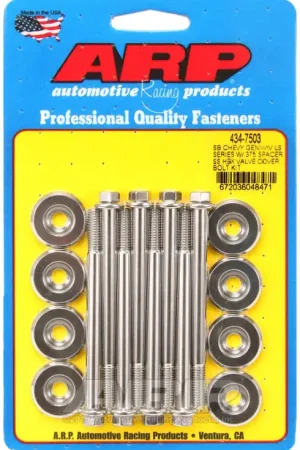 ARP SB Chevrolet Gen III/IV LS Series Valve Cover Bolt Kit with 0.375 Inch Spacer - Model ARP434-7503 Big Sale