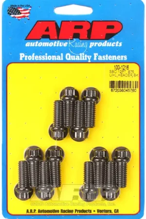 ARP SB Chevy 12pt .875 UHL Header Bolt Kit - 100-1216 Express Delivery