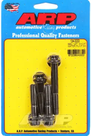 ARP SB Chevy 12pt Short Water Pump Bolt Kit - High-Strength Automotive Fasteners Free Shipping