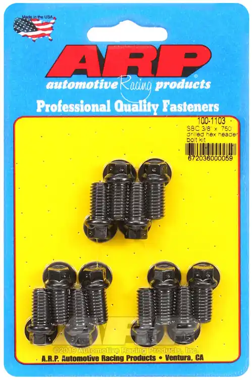 ARP SB Chevy 3/8 x .750 Inch Drilled Hex Header Bolt Kit Fast Shipping