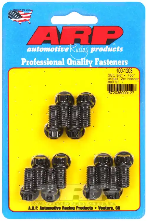 Buy Direct ARP SB Chevy 3/8 x 0.75-inch Drilled 12-Point Header Bolt Kit