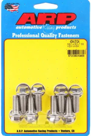 Money Back Guarantee ARP SB Chevy 4-Bolt SS Hex Motor Mount Bolt Kit - 434-3104