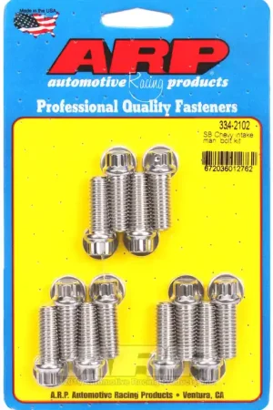 Instant Buy ARP SB Chevy Intake Manifold Bolt Kit - High-Strength Fasteners for Small Block Chevrolet Engines