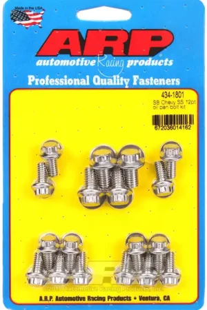 Place Order ARP SB Chevy SS 12pt Oil Pan Bolt Kit - High-Strength Fasteners for Chevrolet Small Block Engines