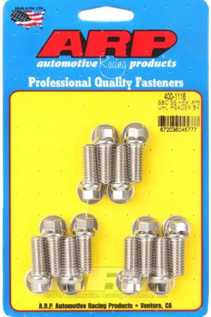 Order Now ARP SB Chevy SS Hex .875 UHL Header Bolt Kit for Small Block Chevrolet Engines