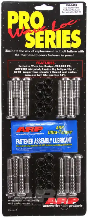 Order Now ARP SB Ford 351C Wave-Loc Rod Bolt Kit Part Number ARP254-6403 for Classic Muscle Cars and Performance Builds