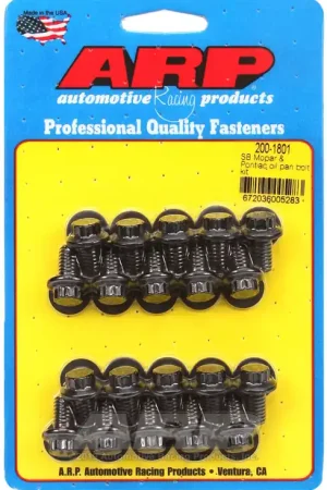 ARP SB Mopar and Pontiac Oil Pan Bolt Kit Part Number ARP200-1801 Best Price