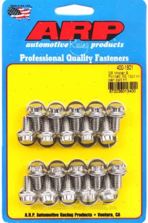 ARP SB Mopar and Pontiac SS 12pt Oil Pan Bolt Kit - 400-1801 Bargain