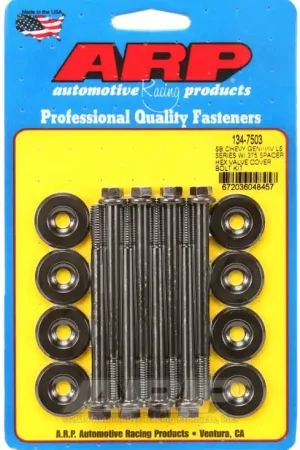 ARP Small Block Chevy GEN III/IV LS Series .375 Spacer Hex Valve Cover Bolt Kit - Black Best Choice