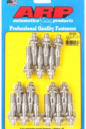 ARP Stainless Steel Broached Stud Kit M10 x 1.25/1.50 x 2.17 inches - 16 Pieces Free Returns