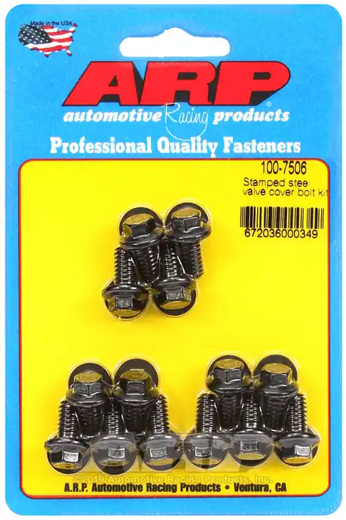 ARP Stamped Steel Hex Valve Cover Bolt Kit - 6-Point Hex Head, 1/4 inch - 20 Thread, Set of 14 While Supplies Last